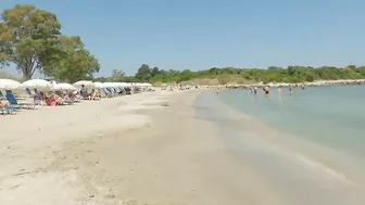 Corfu Greece walk on Gialiskari beach | Sandy beach June 2022