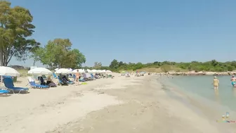 Corfu Greece walk on Gialiskari beach | Sandy beach June 2022