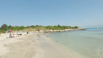 Corfu Greece walk on Gialiskari beach | Sandy beach June 2022