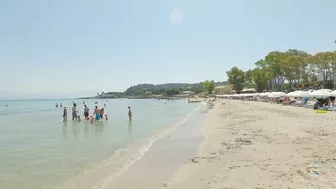 Corfu Greece walk on Gialiskari beach | Sandy beach June 2022