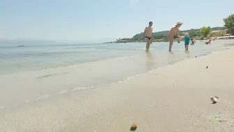 Corfu Greece walk on Gialiskari beach | Sandy beach June 2022