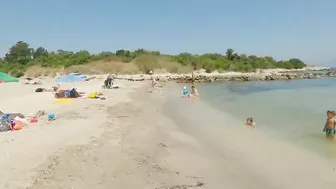 Corfu Greece walk on Gialiskari beach | Sandy beach June 2022