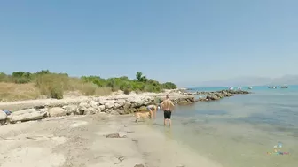 Corfu Greece walk on Gialiskari beach | Sandy beach June 2022