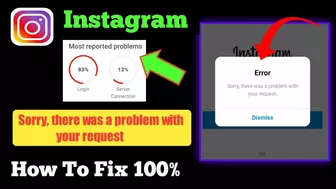 how to fix sorry there was a problem with your request instagram error | Instagram id login problem