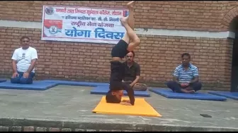 Chhota Yogi on spot in tosham bljs collage(yoga centre) video