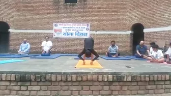 Chhota Yogi on spot in tosham bljs collage(yoga centre) video