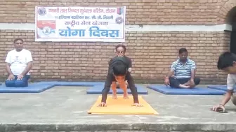 Chhota Yogi on spot in tosham bljs collage(yoga centre) video