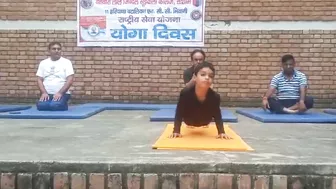 Chhota Yogi on spot in tosham bljs collage(yoga centre) video