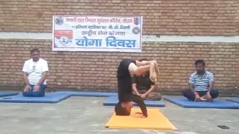 Chhota Yogi on spot in tosham bljs collage(yoga centre) video