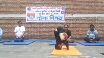 Chhota Yogi on spot in tosham bljs collage(yoga centre) video