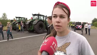 Boeren blokkeren de A28 tijdens boerenprotest | RTV Drenthe