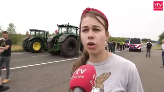 Boeren blokkeren de A28 tijdens boerenprotest | RTV Drenthe