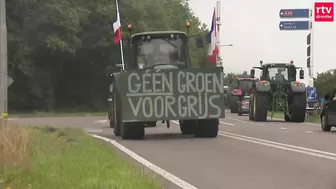 Boeren blokkeren de A28 tijdens boerenprotest | RTV Drenthe