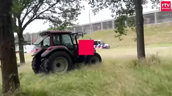 Boeren blokkeren de A28 tijdens boerenprotest | RTV Drenthe