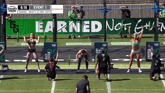 Mal O’Brien & Dani Speegle — Thruster & Handstand Walk Race