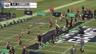 Mal O’Brien & Dani Speegle — Thruster & Handstand Walk Race