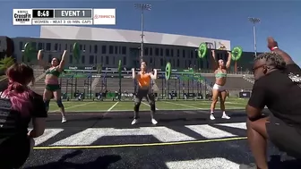 Mal O’Brien & Dani Speegle — Thruster & Handstand Walk Race