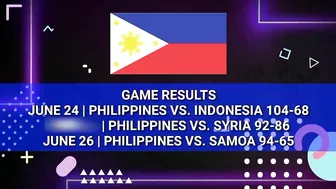 GILAS PILIPINAS U16 Womens SEMIFINALS Game Schedule Today