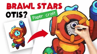 Brawl Stars Otis papercraft or The man from the window?