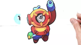 Brawl Stars Otis papercraft or The man from the window?