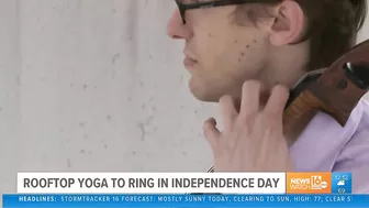 Rooftop yoga to ring in Independence Day