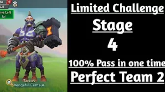 Lords Mobile Limited challenge Tarkus past Stage 4|Vengeful Centaur Limited challenge Stage 4