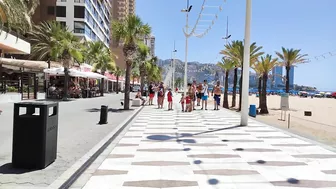 BENIDORM ???????? LEVANTE BEACH JULY 2022 Costa Blanca SPAIN Walking Tour 4K