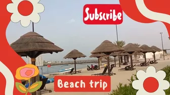 Day at beach in Ruwais || fun at beach with family & friends Abu dhabi #travelvlog #funatbeach