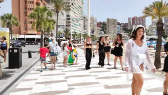 BENIDORM ???????? LEVANTE BEACH JULY 2022 Costa Blanca SPAIN Walking Tour 4K