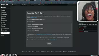 ROBLOX BANNED ME