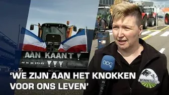 Tientallen boeren bij Groningen Airport Eelde