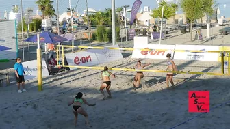 Beach Volleyball Tough Rallies Before Break