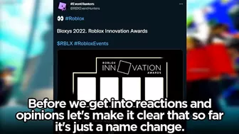 Roblox REPLACED the Bloxy Awards?