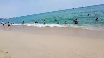 Badalona Beach - Barcelona Spain - Beach Walk - July 2022