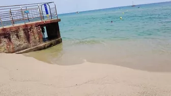 Badalona Beach - Barcelona Spain - Beach Walk - July 2022