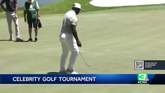 Celebrities compete at the American Century Golf Championship in Lake Tahoe