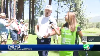 Celebrities compete at the American Century Golf Championship in Lake Tahoe