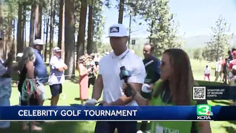 Celebrities compete at the American Century Golf Championship in Lake Tahoe