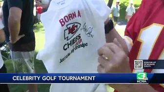 Celebrities compete at the American Century Golf Championship in Lake Tahoe