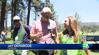 Celebrities compete at the American Century Golf Championship in Lake Tahoe