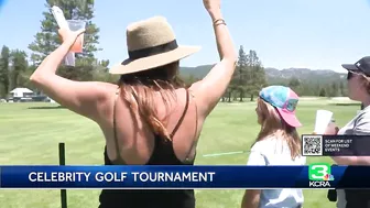 Celebrities compete at the American Century Golf Championship in Lake Tahoe