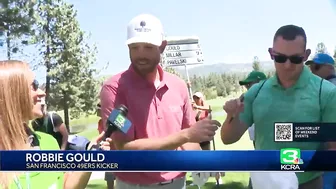 Celebrities compete at the American Century Golf Championship in Lake Tahoe