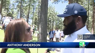 Celebrities compete at the American Century Golf Championship in Lake Tahoe