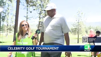 Celebrities compete at the American Century Golf Championship in Lake Tahoe