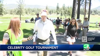 Celebrities compete at the American Century Golf Championship in Lake Tahoe