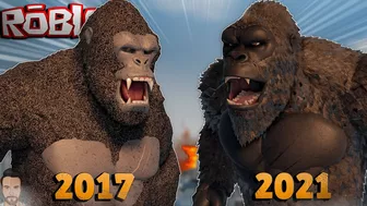 ROBLOX Kong 2017 vs Kong 2021 Direct Comparison - Kaiju Universe