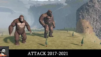 ROBLOX Kong 2017 vs Kong 2021 Direct Comparison - Kaiju Universe