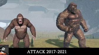 ROBLOX Kong 2017 vs Kong 2021 Direct Comparison - Kaiju Universe