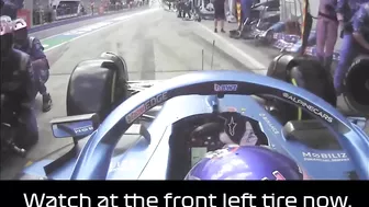 Alonso Tries To Avoid Penalty By Not Saying His Tire Is Loose | 500 IQ