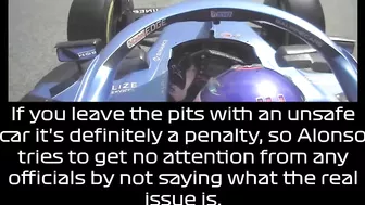 Alonso Tries To Avoid Penalty By Not Saying His Tire Is Loose | 500 IQ